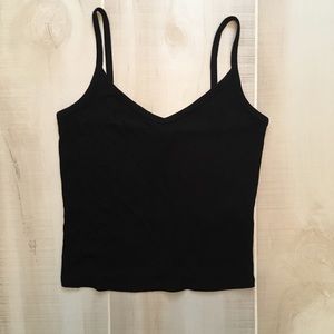 Basic knit black crop top Forever 21 NWOT Small